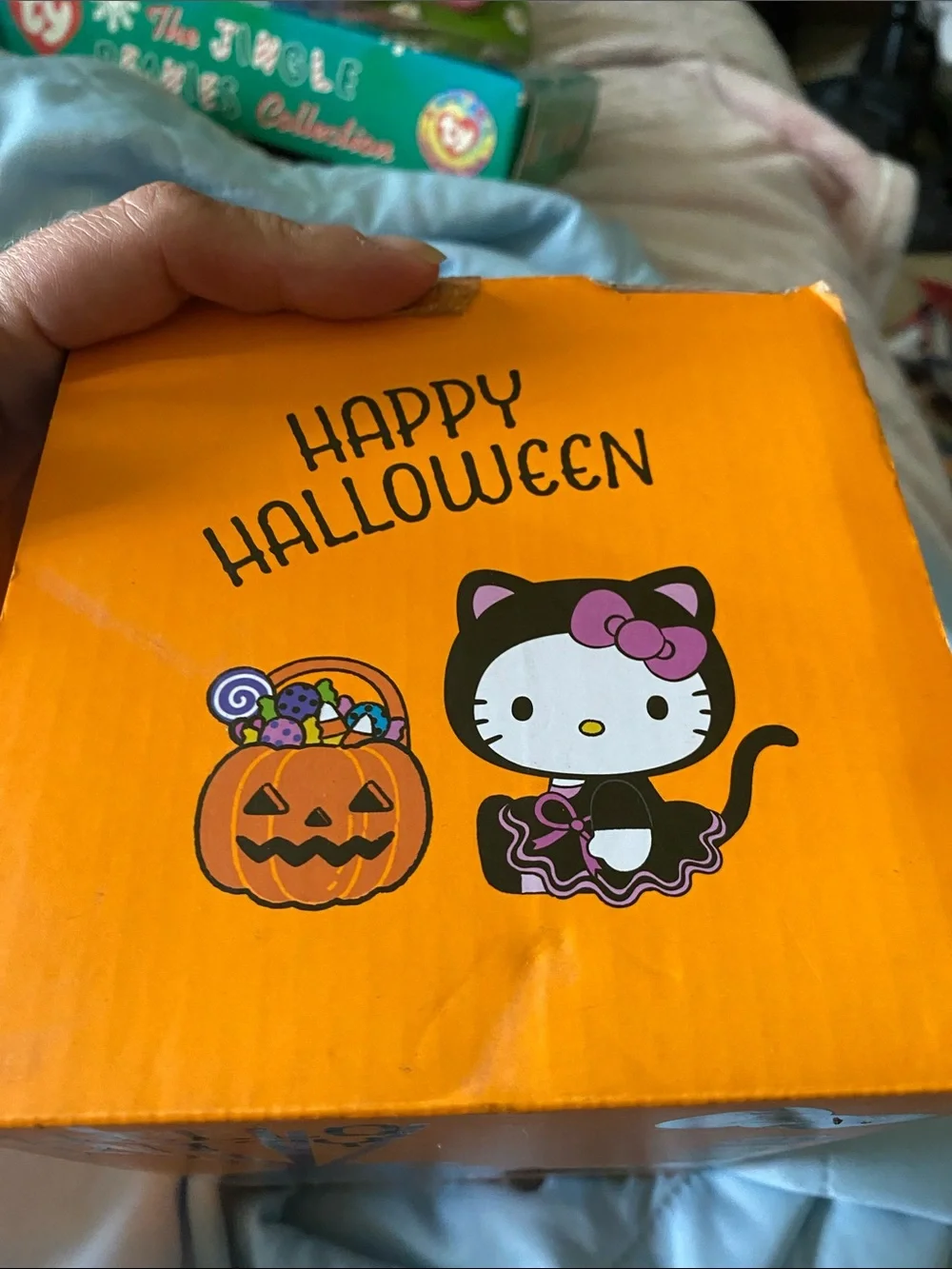 Hello Kitty Orange Box with Purple Hat and Pink Bow Reed Diffuser